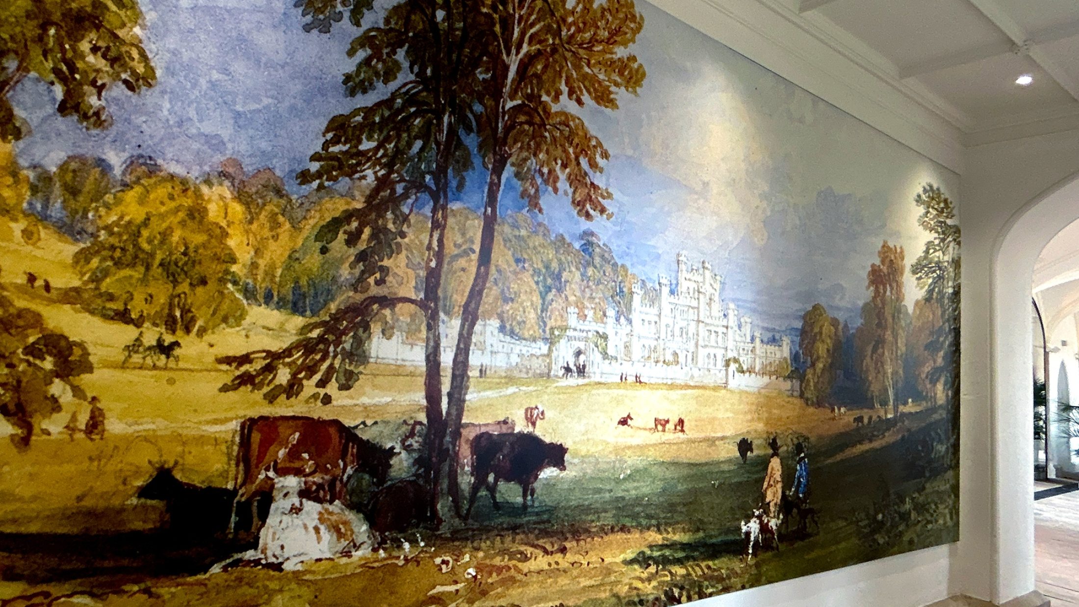 The Story of Lowther Castle exhibition signage, full size wall print