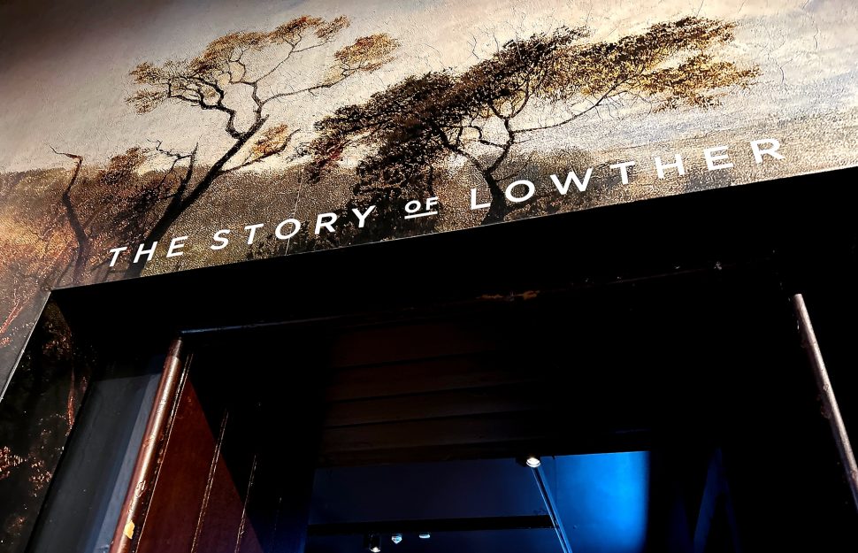 The Story of Lowther exhibition, Lowry painting wall wrap signage