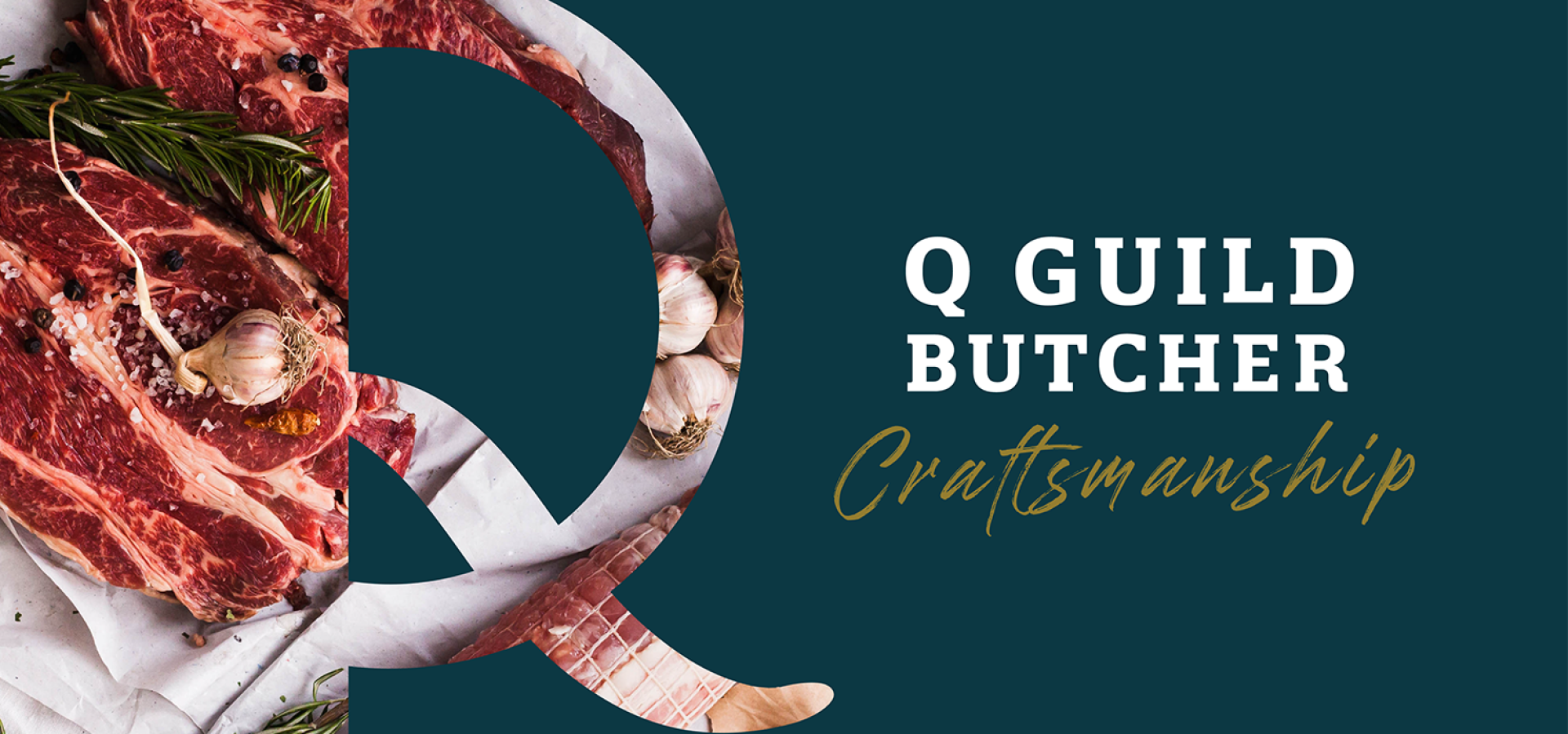 Q Guild Butchers, quality craftsman ship branding by Reeds