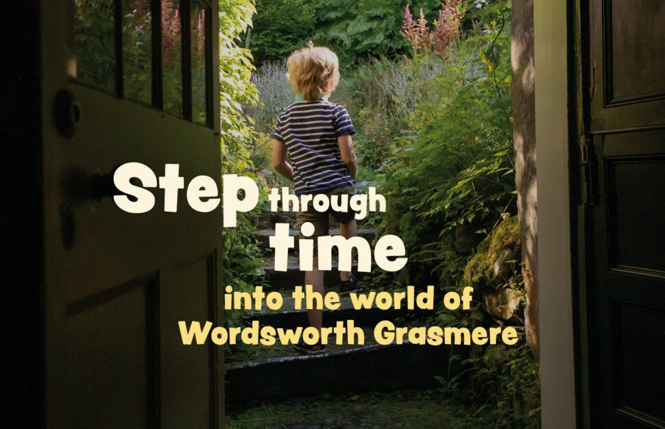 Social media campaign for Wordsworth Grasmere - step through time ( picture of a boy walking through a doorway)