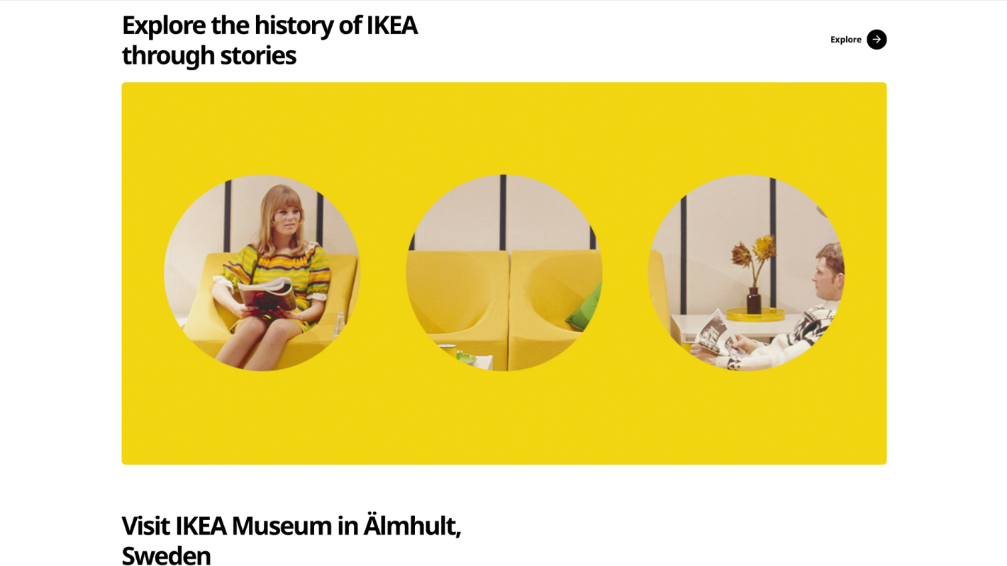 Screenshot of IKEA Museum site
