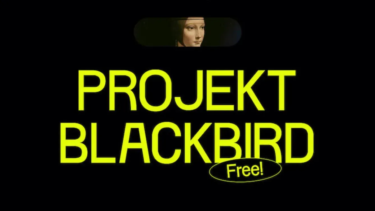 Projekt Blackbird font free download