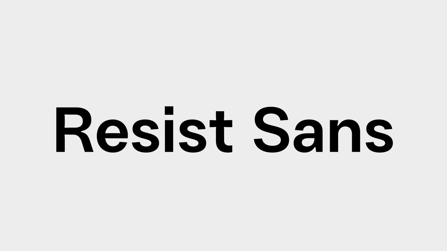 Resist Sans font free download