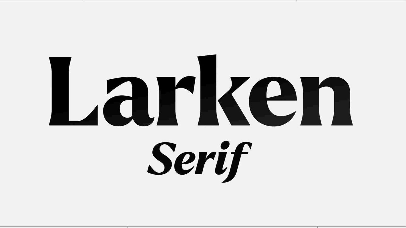 Larken Serif font free download