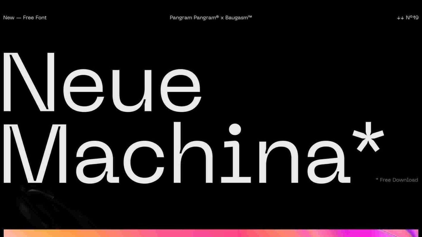 Neue Machina font free download