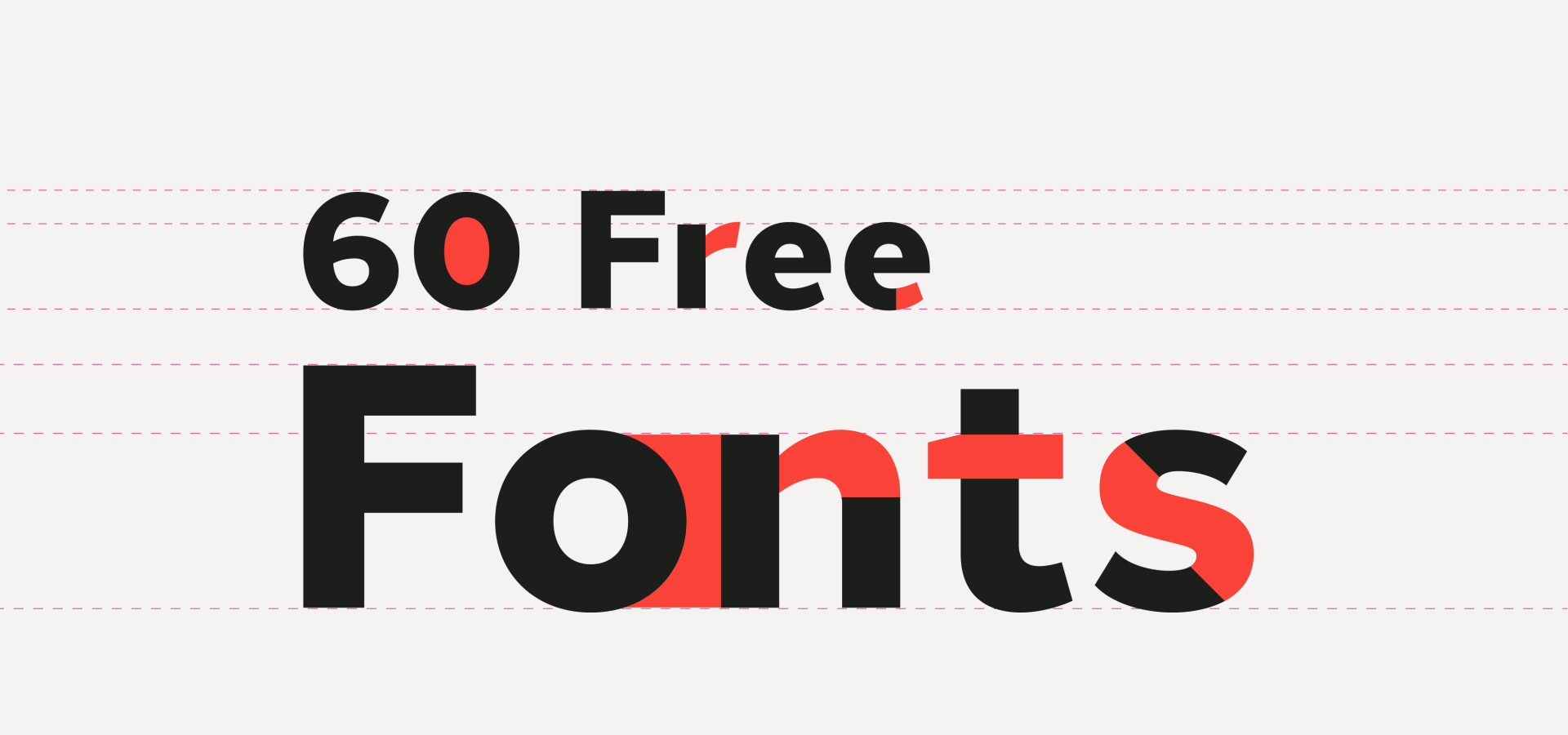 60 free fonts download header image.