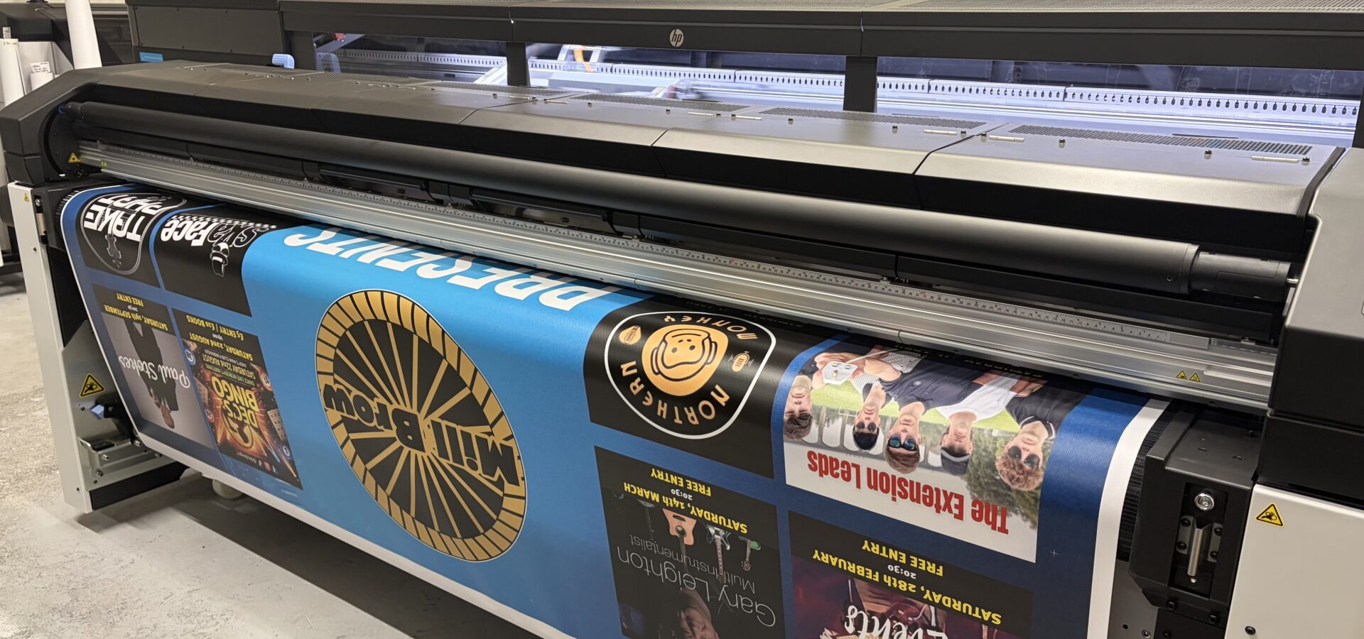 Large-format graphics produced in-house on the HP Latex R2000 at Reeds