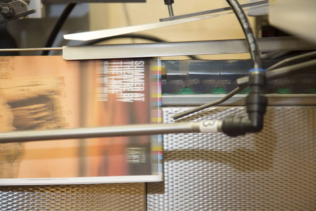 Brochure being printed