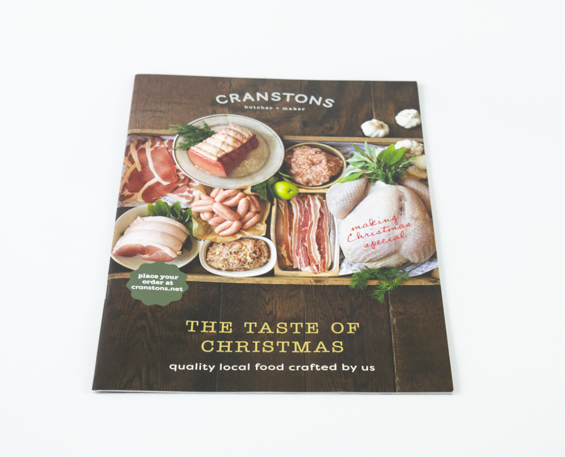 A5 brochure printed - Cranstons butchers Cumbria