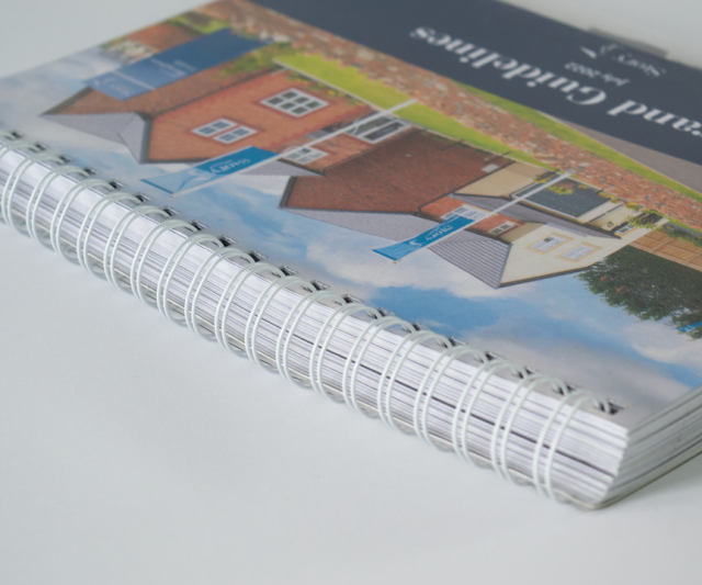 Spiral bound a5 brochure