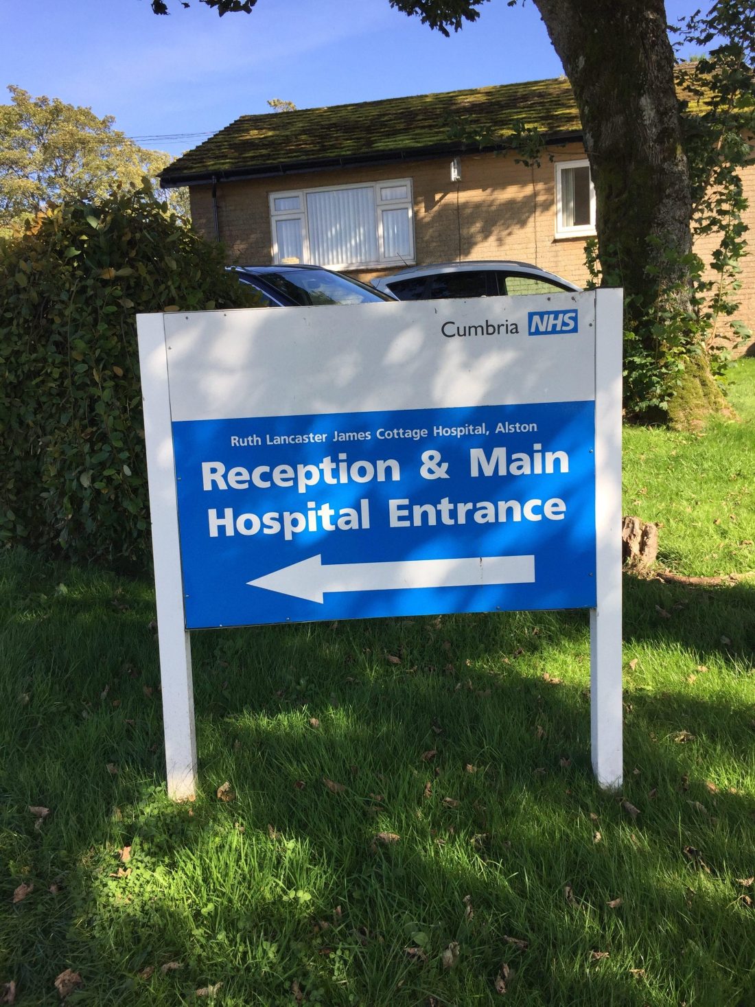 NHS free standing sign