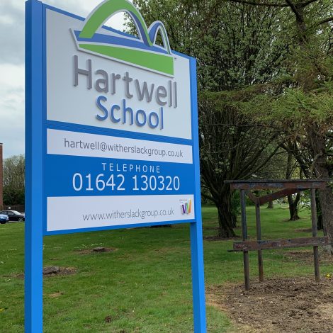 Hartwell school sign