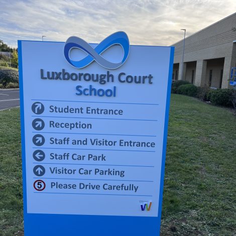 Luxborough Court School sign