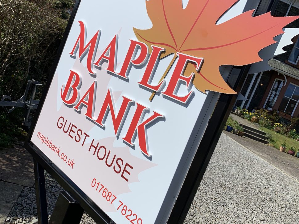 Maple Bank outdoor sign